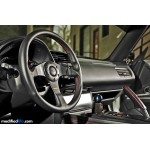 MOMO Tuner Steering Wheel, 350mm Leather, Red Stitch